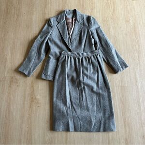 Vintage Larry Levine Skirt and Blazer ILGWU Union Made in the USA Office Suit